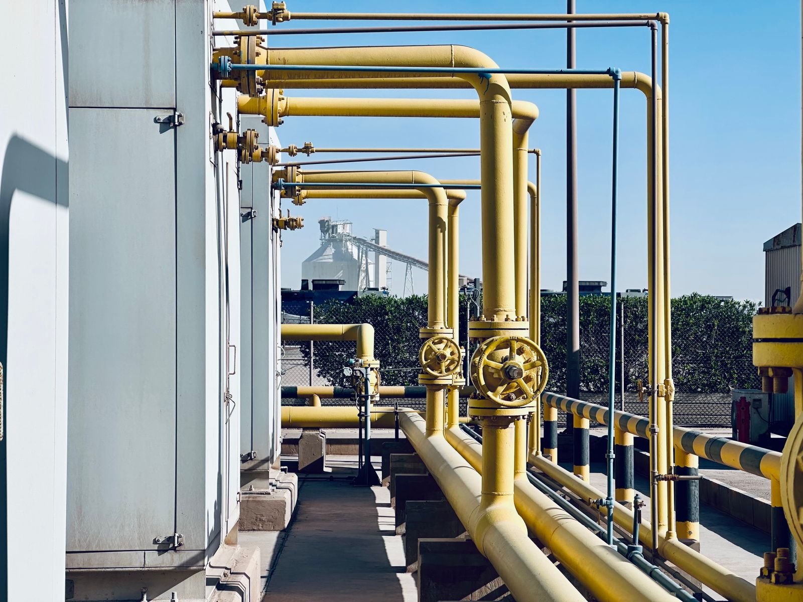 Industrial pipelines at a Saudi plant
