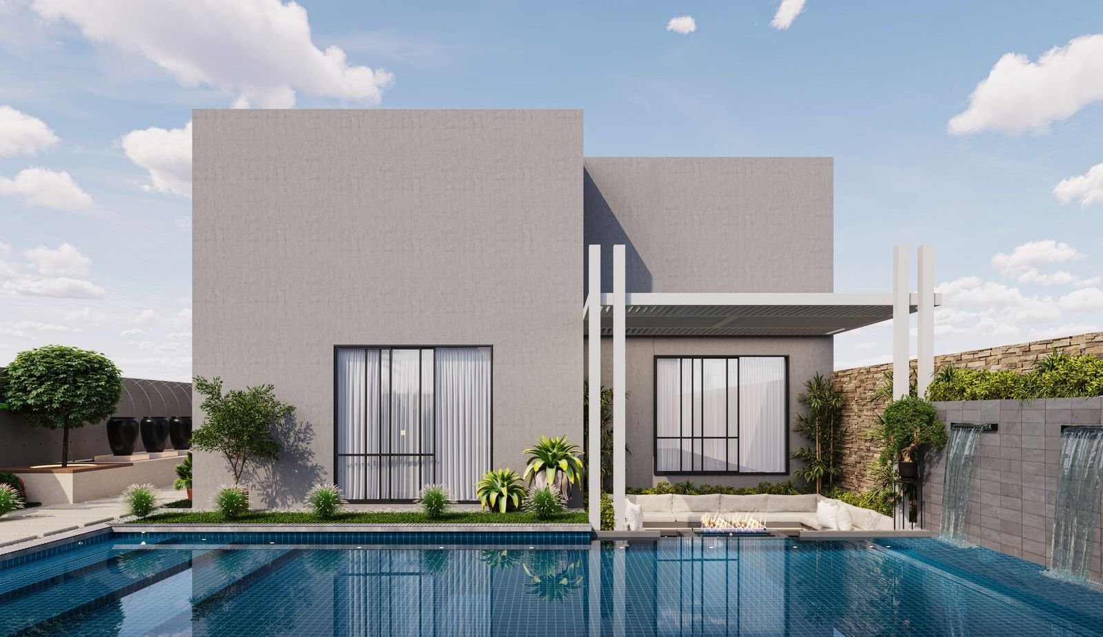 Contemporary villa with pool